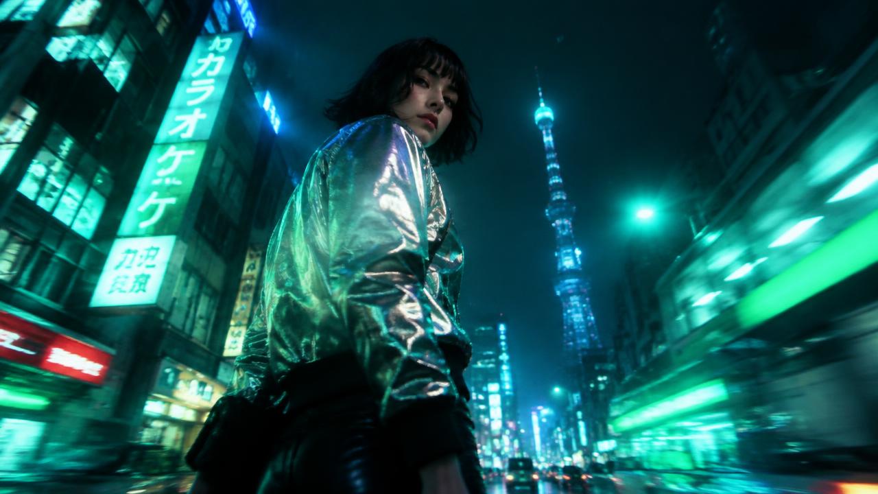Cinematic neon street scene made with Nesta.ai